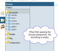 When first opening the browse perspective, the doclisting is empty.jpg